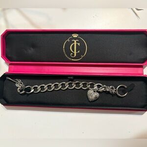Juicy Couture Silver Bracelet with Heart Charm